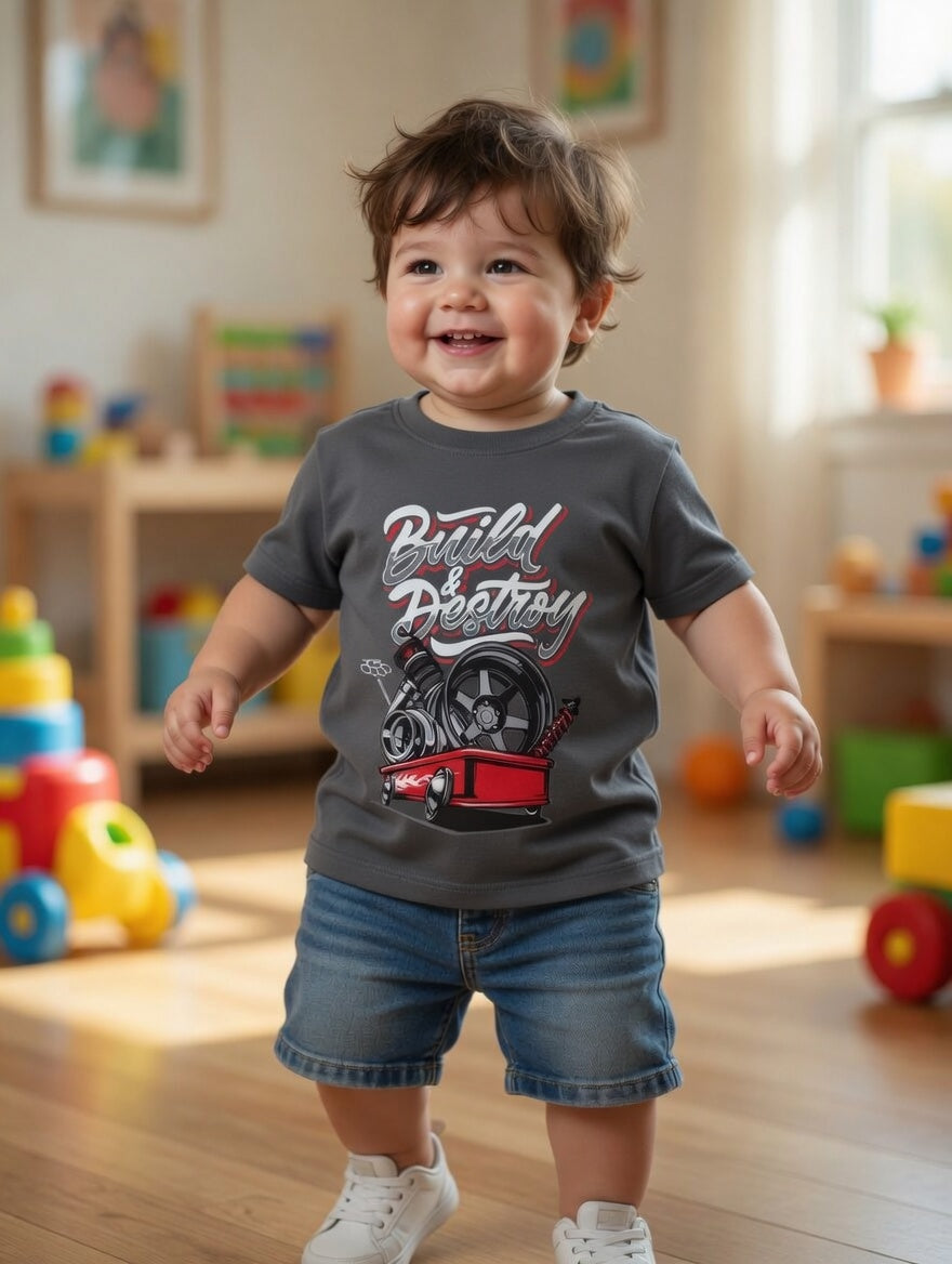 Build & Destroyed kids t-shirt